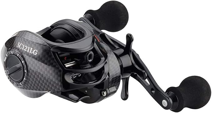 FISHDROPS Baitcaster Reels, 9+1BB, CNC Aluminum Spool, Magnetic Brake System Bait Caster Reel High Speed Gear Ratio 7.0:1 Ultra Smooth Low Profile Baitcasting Fishing Reel