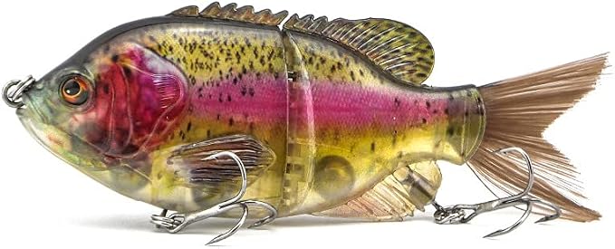 5.9in Multi Jointed Swimbait Fishing Lures Bait,2 Segment Big Giant Sinking Fishing Bass Lures,Crankbaits Swimbaits with Treble Hook