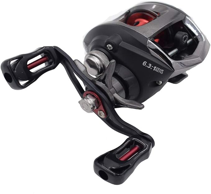 Diwa Baitcasting Fishing Reels Saltwater Freshwater Spincasting Reels Carbon Fiber Drag 18 LBS 12 + 1 Shielded Stainless Steel Ball Bearings Baitcasters Spool Sport Baitcast Reel