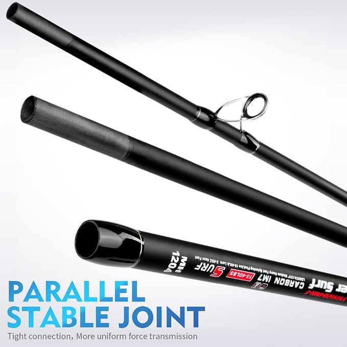 PROBEROS Surf Fishing Rod - Casting Spinning Fishing Rods with Tube(Case) 3 Piece 9'/10'/11'/12' Carbon Saltwater Travel Surf Spinning Rods