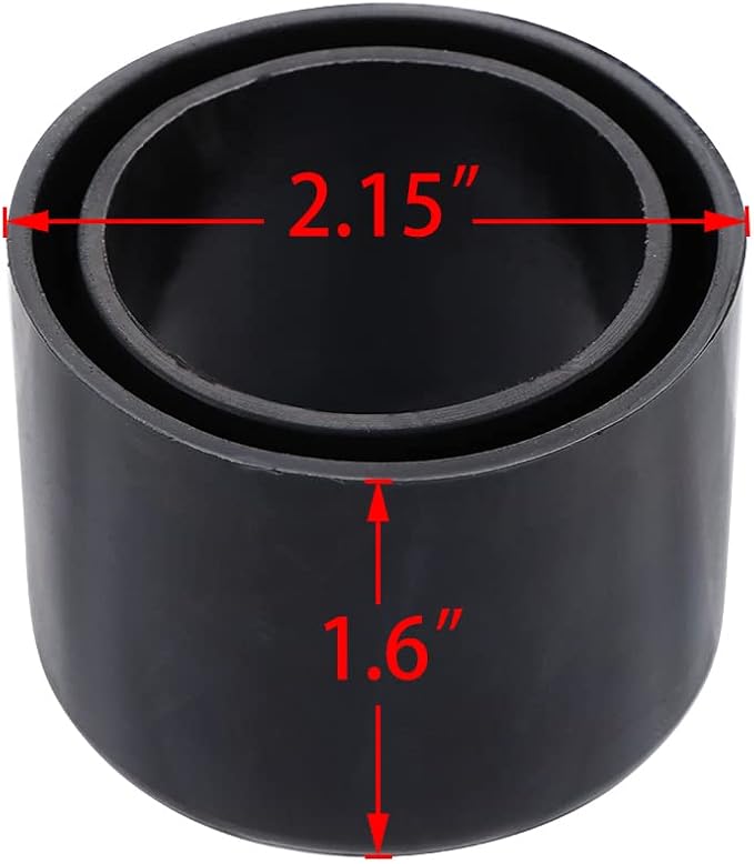 8 Pcs Black Rubber Fishing Rod Holder Tube Insert Protector, Fit 2" Tube(50mm to 51mm)