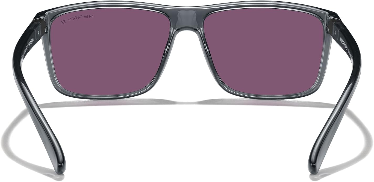 MERRY'S Rectangular Polarized Sports Sunglasses for Men Women Cycling Driving Fishing UV400 Protection S8225