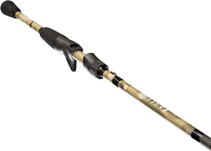 Lew's American Hero Tier 1 Casting Fishing Rod, HM50 Graphite Blank with Stainless Steel Guides, Split Grip EVA Handle, Multicam
