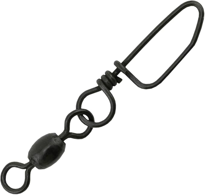 AFW Brass Coastlock Snap Swivels – Durable Fishing Gear with High-Strength Wire Snaps, Black Oxide Finish, Prevents Line Twisting & Kinking, Supports Up to 350 lb Test.