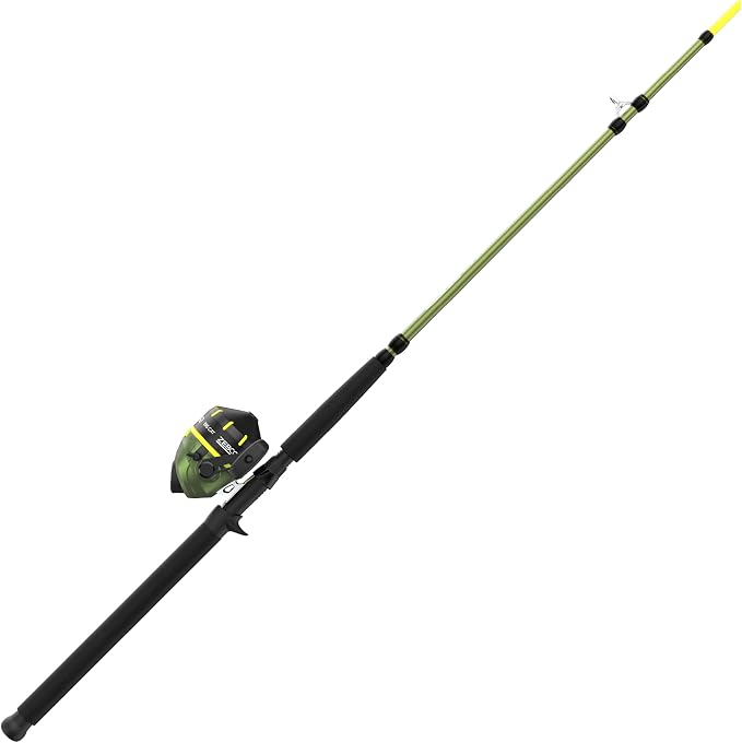 Zebco Big Cat Spincast Reel and Fishing Rod Combo, All-Metal Gears, Changeable Right- or Left-Hand Retrieve