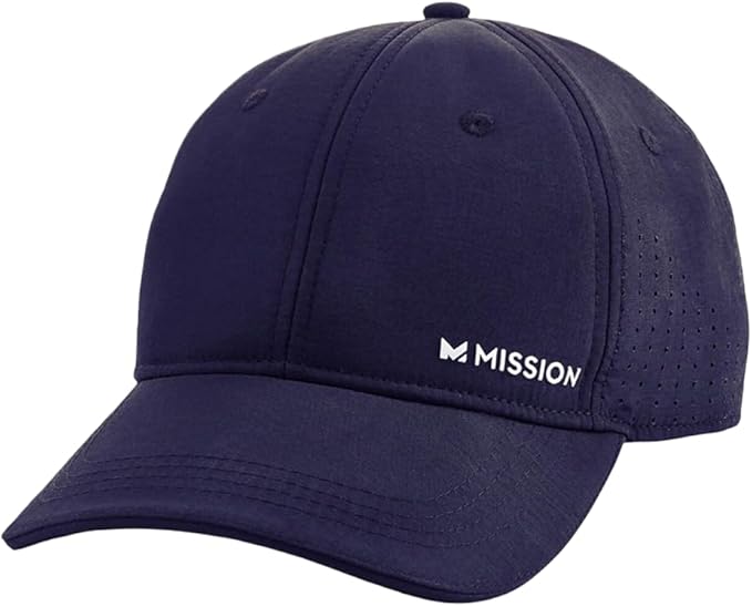 MISSION Cooling Vented Performance Hat Unisex Cap for Workouts, Golf & Running, Sweat & Water Activated Technology
