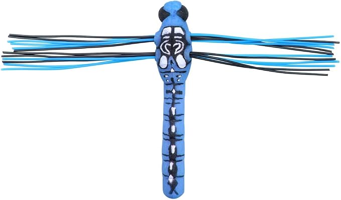 Lunkerhunt Dragonfly Lure with Double Skirted Wings | Perfect Topwater Fishing Lures for Bass, Trouth and Pike, Weedless Bait (Dasher)