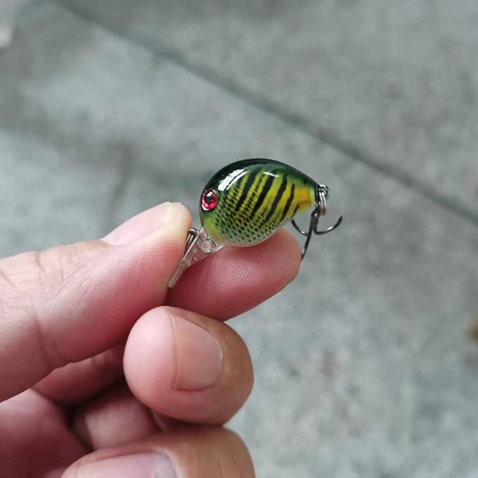 Micro Fishing Lures Crankbaits Baits Lure，Mini Fishing Lure Swimbaits Micro Crank Baits Topwater Lures for Freshwater Saltwater Bluegill Pumpkinseeds Trout Perch with Tackle Boxes