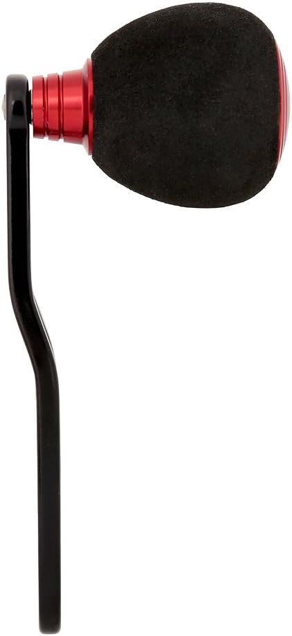 Fishing Reel Handle Single Knob Power Handle, EVA Knob Metal Handle Replacement for Baitcasting Round Reel Low Profile Reel, Red