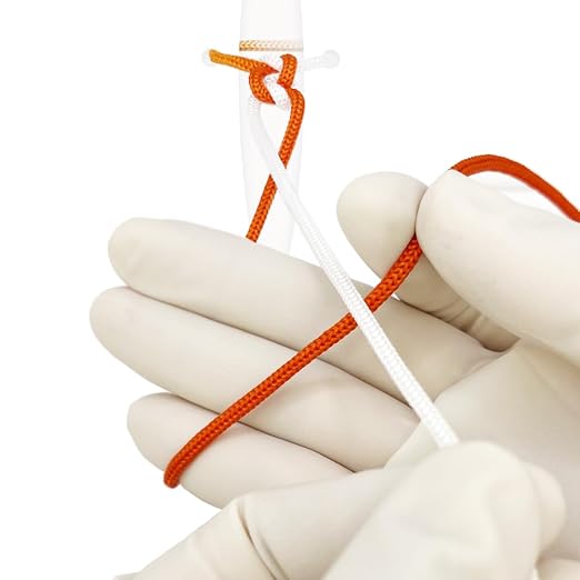 Two-Color Half Dyed Cord – Surgical Knot Tying Practice Rope,Simple and Visually Clear Tool for Learning Knot Tying (Ø2mm，Pack of 3)