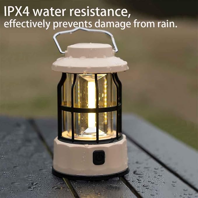 Outdoor Rechargeable Camping Lantern , Adjustable Waterproof Emergency Light , Ideal for Outdoor Survival, Fishing, Hurricanes, and Adventures
