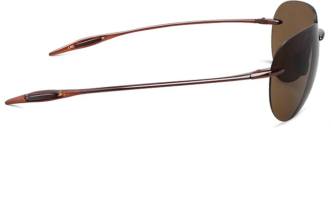 JULI Sports Sunglasses for Men Women Tr90 Rimless Frame for Running Fishing Golf Surf Driving MJ8009