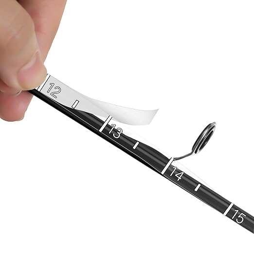 Affrolling 2 Pcs 36 Inch Fish Measuring Tape Stickers Waterproof Transparent Vinyl Fish Measuring Decal Adhesive Boat Ruler Clear Boat Accessories(White)