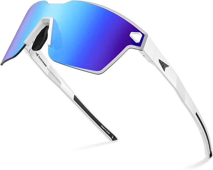 KastKing Tarkio Polarized Fishing Sunglasses, Large Single PC Lenses, Rimless Wrap Design, UV400 Protection Sports Sunglasses