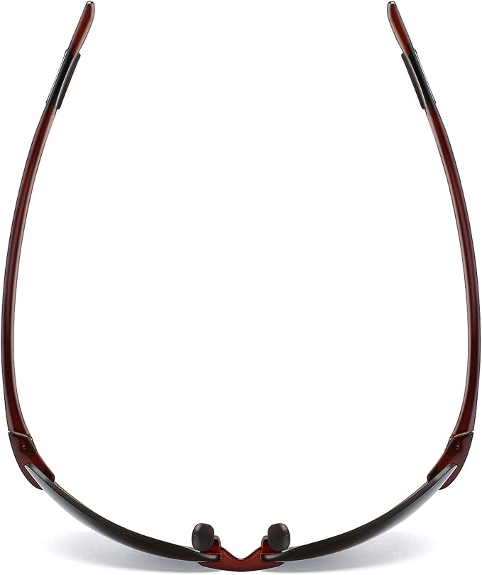 JULI Sports Sunglasses for Men Women Tr90 Rimless Frame for Running Fishing Golf Surf Driving MJ8009