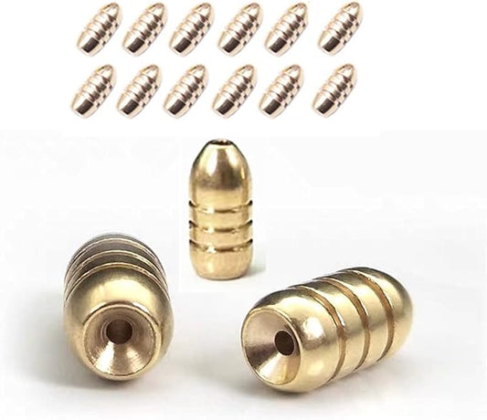 Toasis Brass Fishing Weight Texas Carolina Rig Fishing Bullet Sinker Set Assorted Size