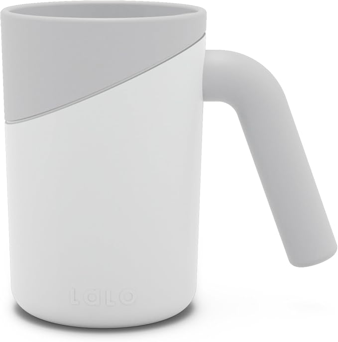 Lalo Bath Rinse Cup - Handle for Easy Grip, Tear-Free Baby Bathing, Flexible Lip, Soft Edge, Lightweight Bath Cup For Rinsing Hair and Body - Coconut
