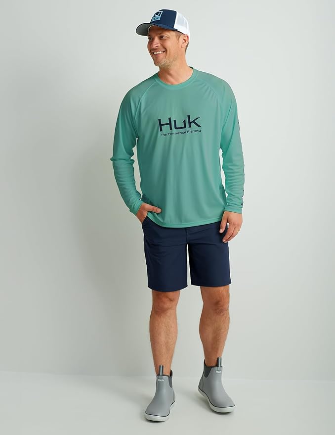 HUK Men's Pursuit Vented Long Sleeve Fishing Shirt (+30 UPF)