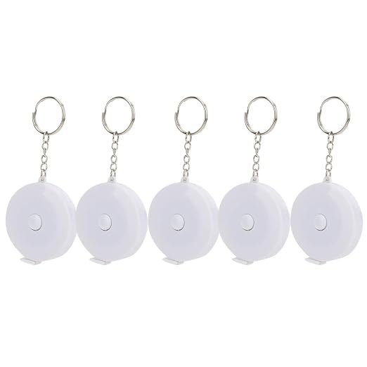 5PCS PVC Waterproof Fish Ruler, Soft and Retractable Measuring Tape Ruler Double-Scaled Fish Measurement Tackle Tool