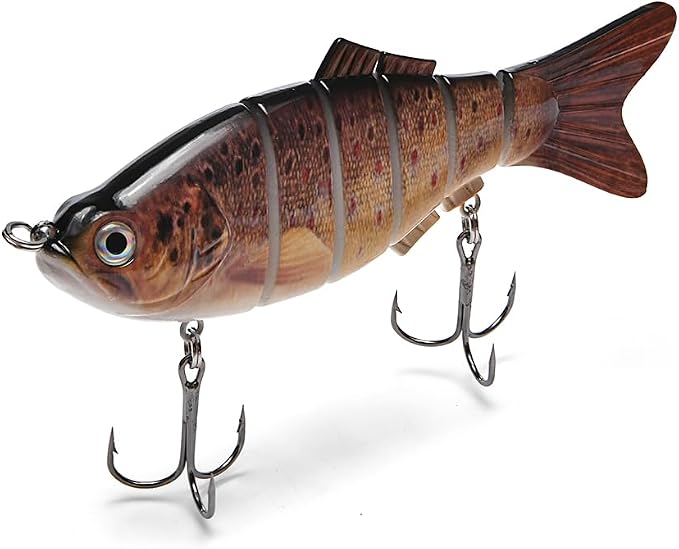 Large Multi Jointed Fishing Lures Bait,Big Giant Fishing Bass Lures,Crankbaits Swimbaits with Treble Hook