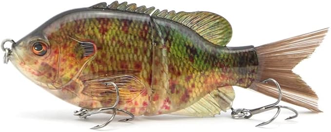 5.9in Multi Jointed Swimbait Fishing Lures Bait,2 Segment Big Giant Sinking Fishing Bass Lures,Crankbaits Swimbaits with Treble Hook