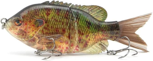 5.9in Multi Jointed Swimbait Fishing Lures Bait,2 Segment Big Giant Sinking Fishing Bass Lures,Crankbaits Swimbaits with Treble Hook