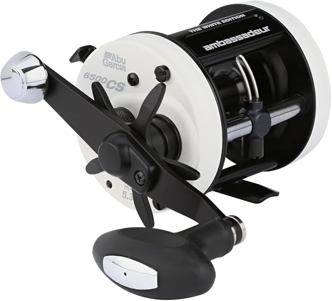 Abu Garcia Ambassadeur Pro Rocket 6500 CS Baitcast Reel White Edition