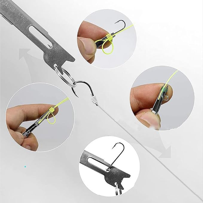 3 PCS Fishing Knot Tying Tool,Line Cutter,Fishing Quick Knot Tool Fly Fishing Angler Accessories Nail Knot Tying Tool for Hooks,Lures and Line