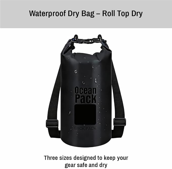 Waterproof Dry Bag Set of 3 – Roll Top Waterproof Bags 15L 20L 30L – 500D PVC Floating Dry Bags for Kayaking, Camping, Beach and Travel – Lightweight Compression Design (yellow, black, and purple)
