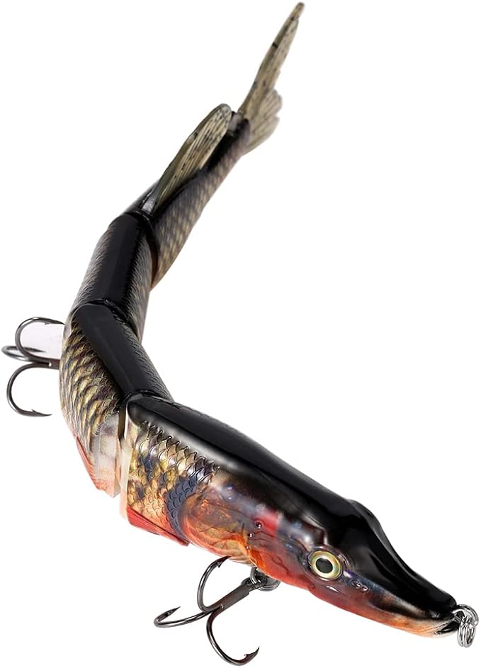 Large Multi Jointed Fishing Lures Bait,Big Giant Fishing Bass Lures,Crankbaits Swimbaits with Treble Hook