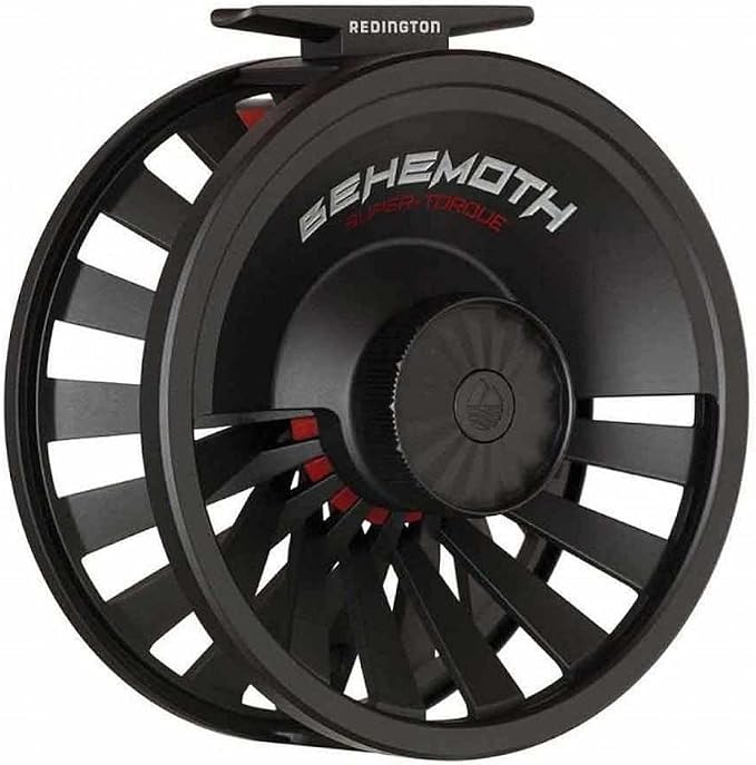 Redington Behemoth Fly Reel – Heavy-Duty Carbon Drag, Large Arbor, Die-Cast Frame & Deep V-Spool – Freshwater & Saltwater Fly Fishing Reel for Trout, Bass, Salmon & Big Game