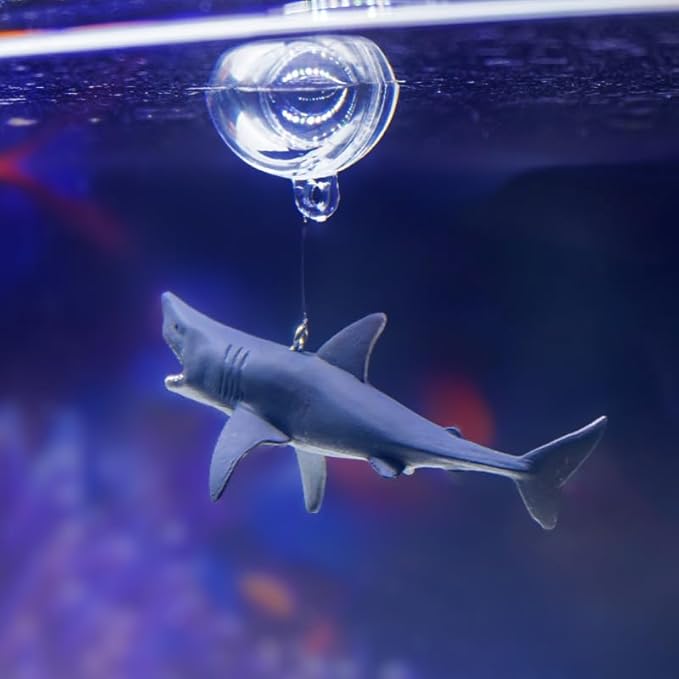 2 Pack Mini Floating Shark Fish Tank Decoration, Resin Aquarium Decoration, Cute Underwater Fish Tank Accessories