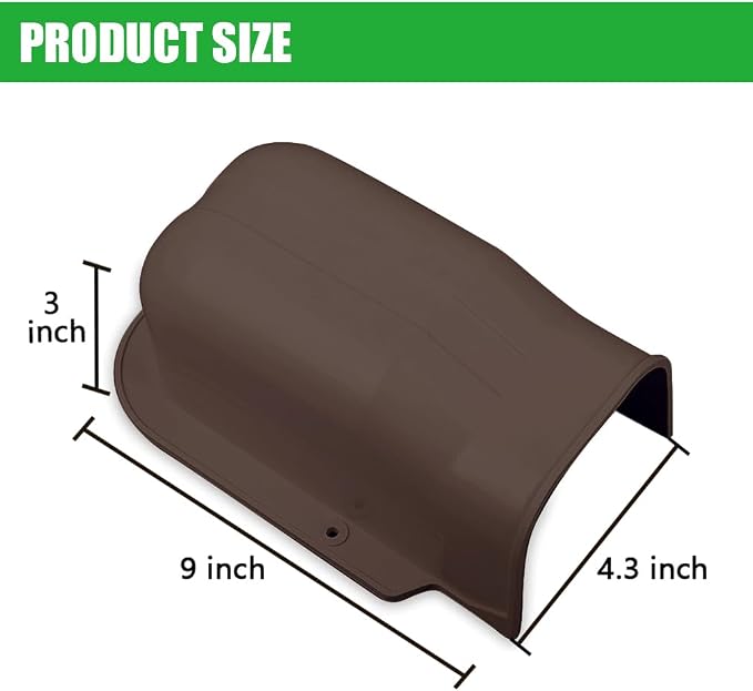 4'' Width Entry Wall Cover, Mini-Split Line Set Cover Accessories for Mini Split AC & Central AC, Brown
