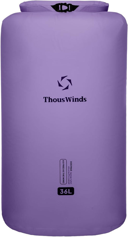 Thous Winds Waterproof Dry Bag - 36L Large Capacity Roll Top Waterproof Dry Sack Keeps Gear Dry for Kayak, Hiking, Camping Outdoors