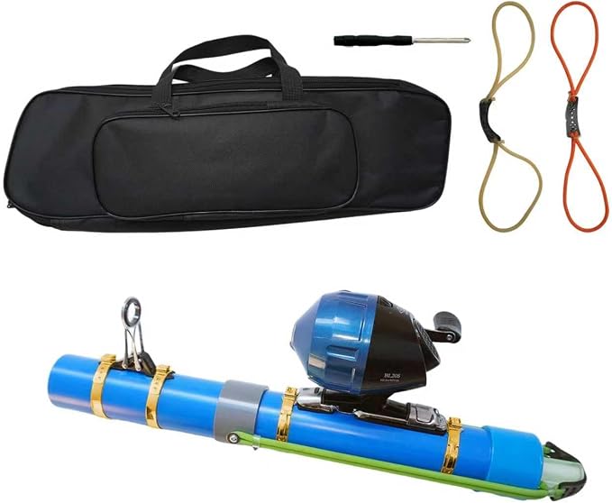 Portable Fishing Catapult Rod, Durable & Lightweight Telescopic Lure & Bait Launcher for Saltwater & Freshwater, High Elasticity Casting Tool, Professional New Model Travel Fishing Gear