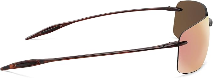 JULI Sports Sunglasses for Men Women Tr90 Rimless Frame for Running Fishing Golf Surf Driving MJ8009