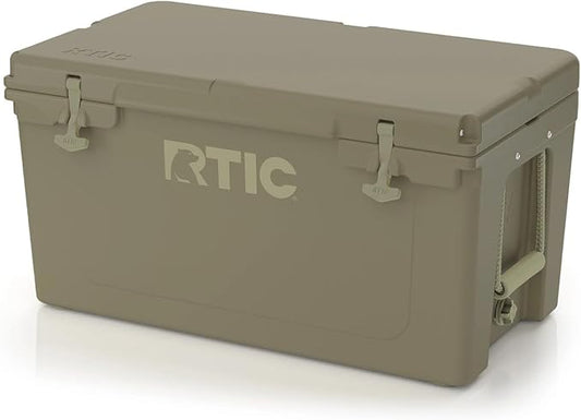 RTIC 65 QT Ultra-Tough Cooler Hard Insulated Portable Ice Chest Box for Beach, Drink, Beverage, Camping, Picnic, Fishing, Boat, Barbecue