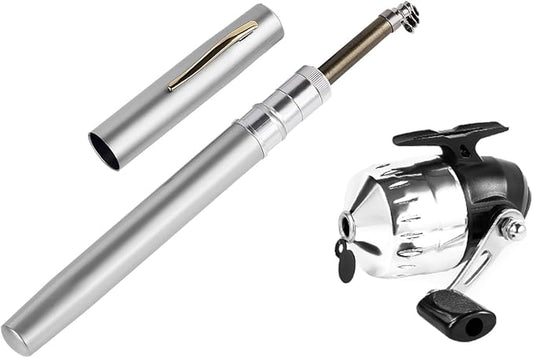 Pen Fishing Rod and Reel Combo Pocket Fishing Rod Telescopic 39in/55in/63in+Spinning Reel, Mini Fishing Pole Kit Ultralight for Traveling Fishing
