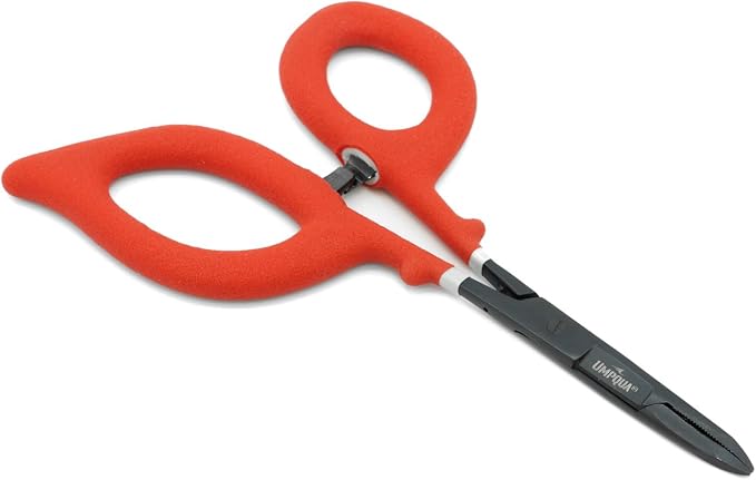 Umpqua Rivergrip PS Scissor Forceps Straight Red