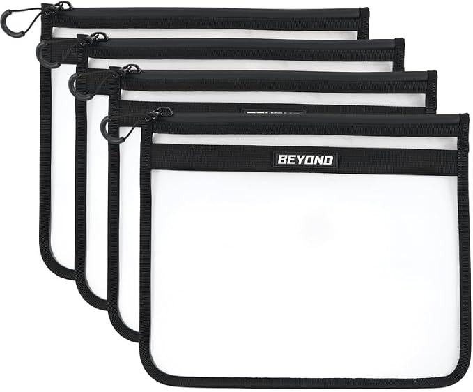 Beyond Fishing DryVault Tackle Storage Bag – Soft Plastic Bait Storage, Fishing Tackle See Through Bait Bag, Water-Resistant, Durable & Transparent Soft Bait Organizer for Easy Gear Access
