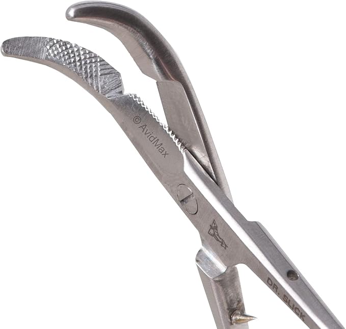 Dr. Slick Scissor Clamp, 4", Gold Loops, Curved, 1/2