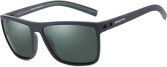 ZENOTTIC Polarized Sunglasses for Men Lightweight TR90 Frame UV400 Protection Square Sun Glasses