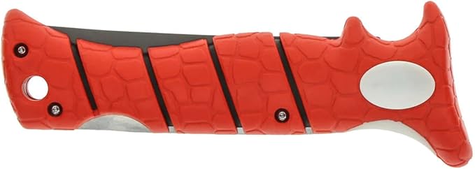 BUBBA 5 Inch Lucky Lew Folding Compact Fillet Knife with Non-Slip Grip Handle, Stainless Steel Blade, Lanyard Hole and Synthetic Carry Case for Gutting, Fishing and Hunting