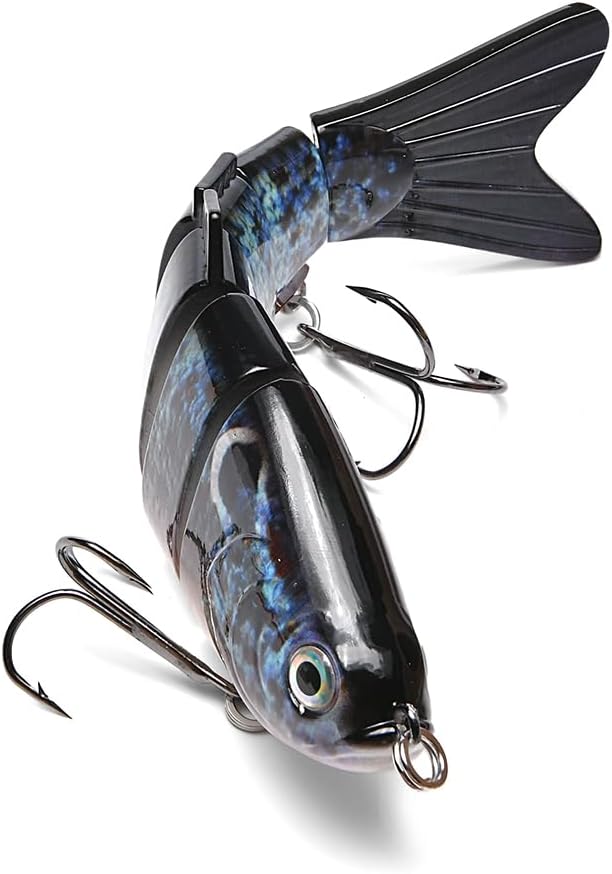 Large Multi Jointed Fishing Lures Bait,Big Giant Fishing Bass Lures,Crankbaits Swimbaits with Treble Hook