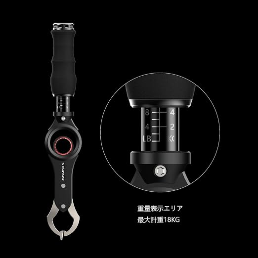 GOMEXUS Fish Lip Gripper with Scale,Max 40lbs Scale,for Safe Handling Fish,Easy Hook Removal-Ideal Fishing Gifts for Men