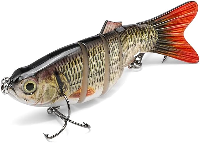Large Multi Jointed Fishing Lures Bait,Big Giant Fishing Bass Lures,Crankbaits Swimbaits with Treble Hook