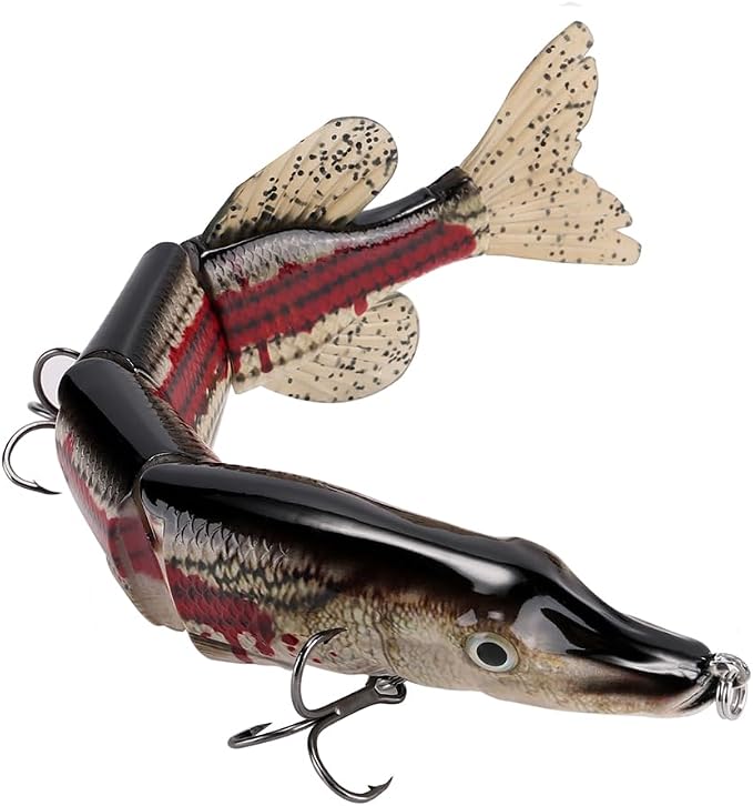 Large Multi Jointed Fishing Lures Bait,Big Giant Fishing Bass Lures,Crankbaits Swimbaits with Treble Hook