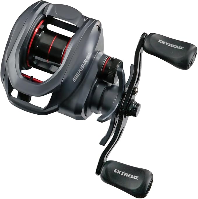 SEASIR Extreme DC Baitcaster Reel, 5.7oz Ultralight Baitcasting Reel, Digital Control Fishing Reel, Max Drag 13LB, 7.0:1, 5+1 BB, Freshwater Saltwater, Drag Clicker, Carbon Fiber Washer, Grey