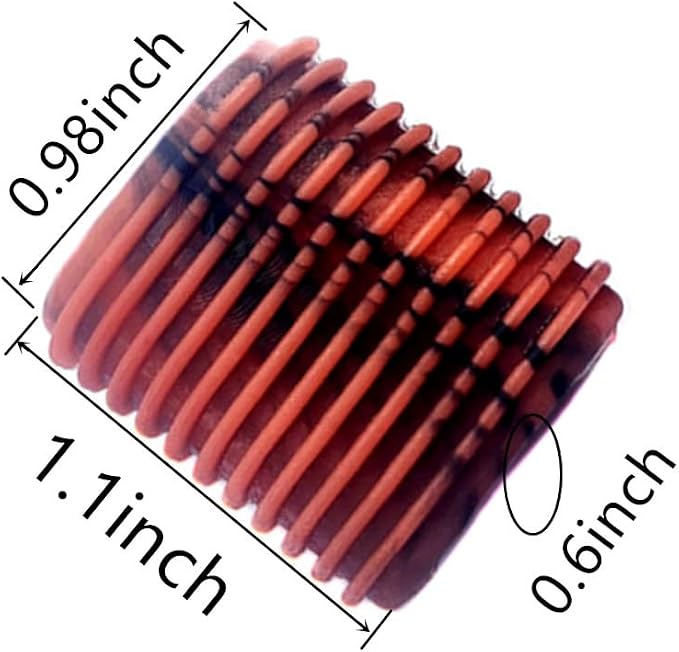Rubber Fishing Reel Handle Grip Sleeve Non-Slip Baitcaster Knob Covers for Casting or Spinning Reel Red -12PCS
