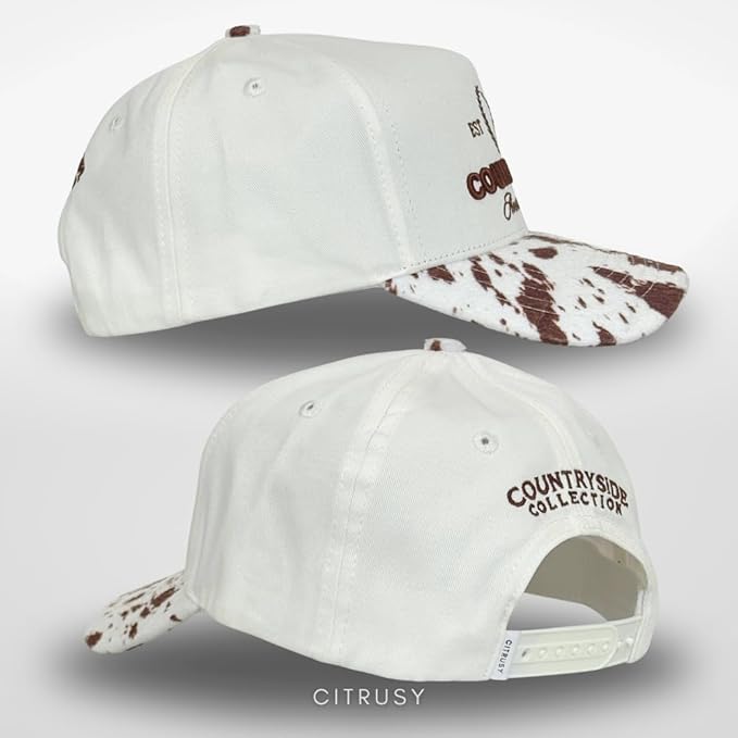 Vintage Western Trucker Hat | Men & Women | Country Cute Caps for Cowgirls Cowboys | Camo Denim Embroidered Cotton | Snapback